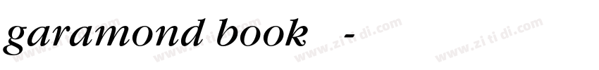 garamond book 常规字体转换